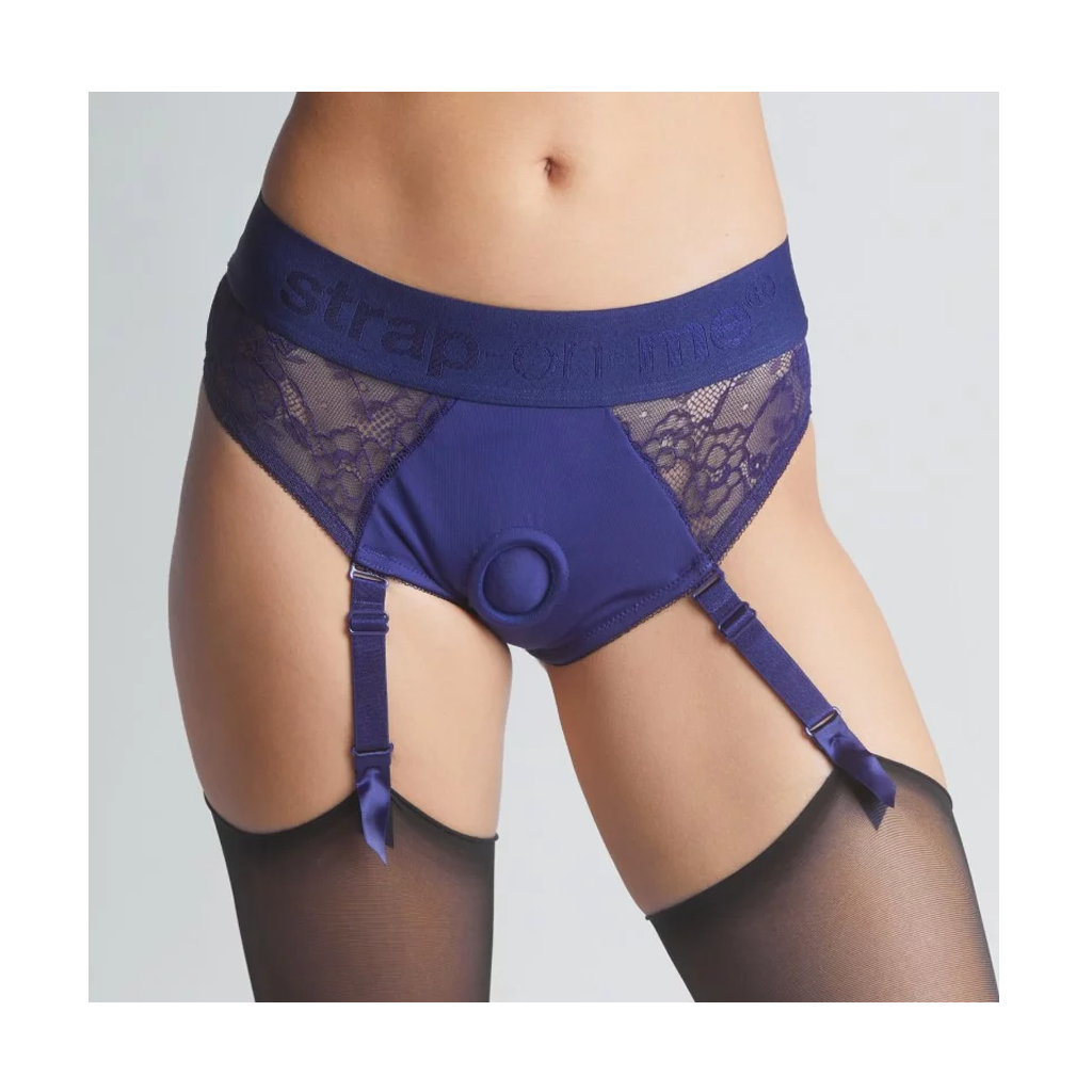 Lingerie Strap On Harness Medium - Dark Blue