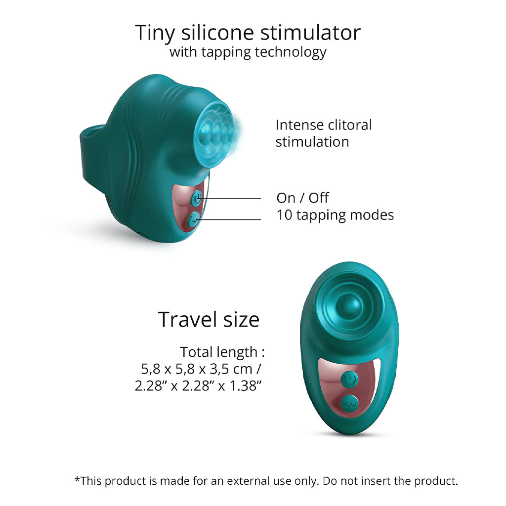 Kisscool Finger Vibrator - Teal