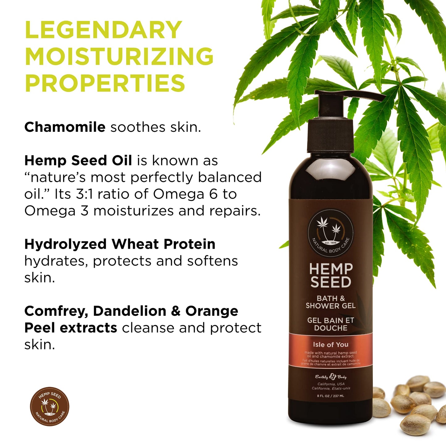 Hemp Seed Bath & Shower Gel - Isle of You