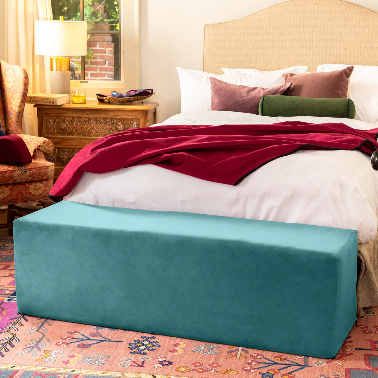 Aria Flip Chaise - Convertible Sex Chair And Bed Bench - Teal