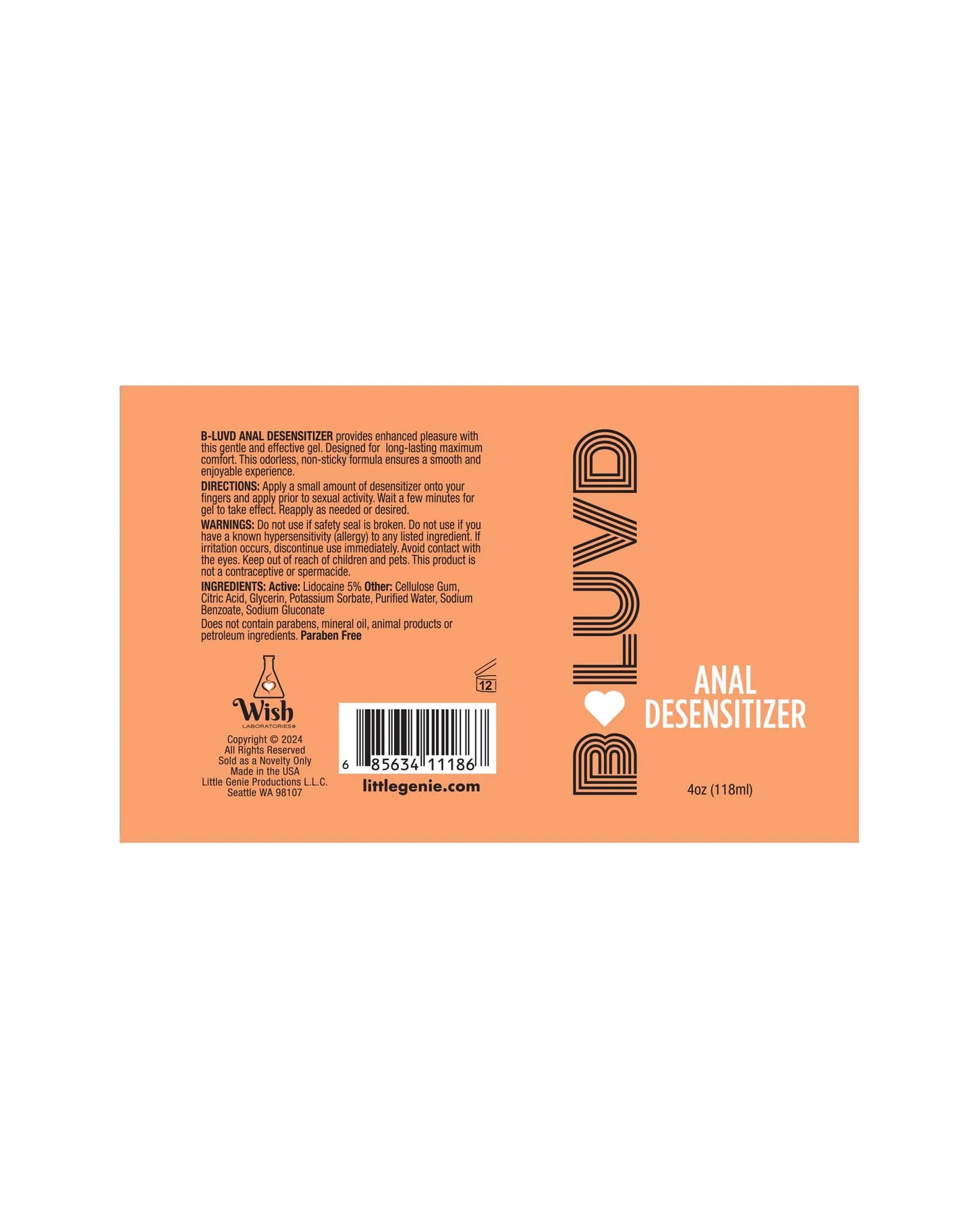 B-luvd Anal Desensitizing Lubricant