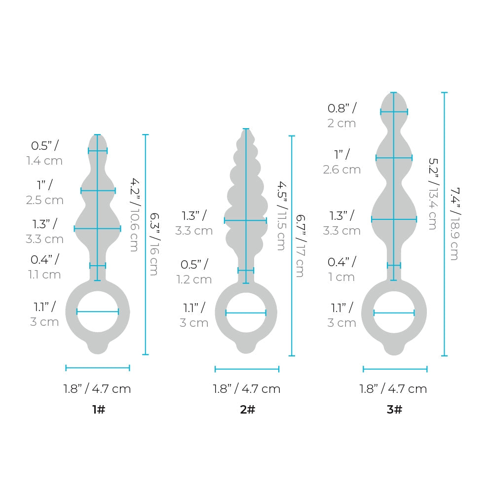 Beaded Butties Bundle - 3 pack Anal Plug