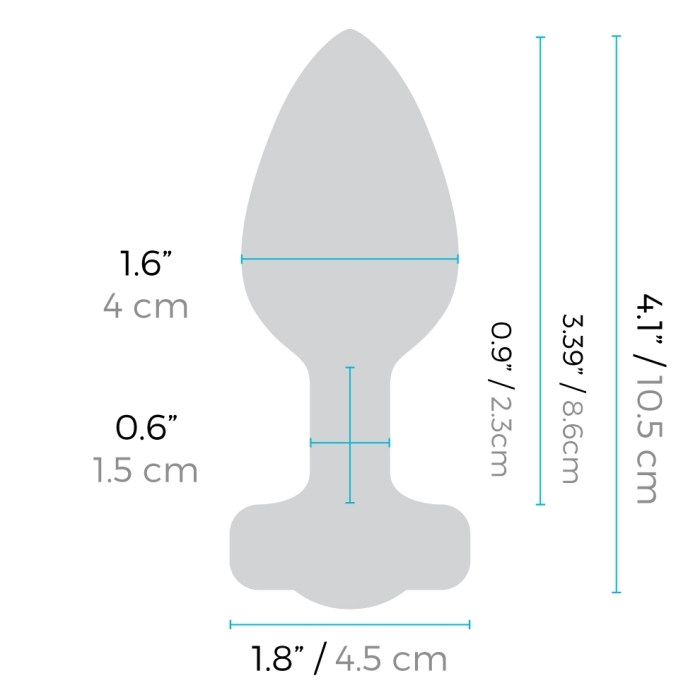 Vibrating Remote Controlled Black Jewel Plug - M/L