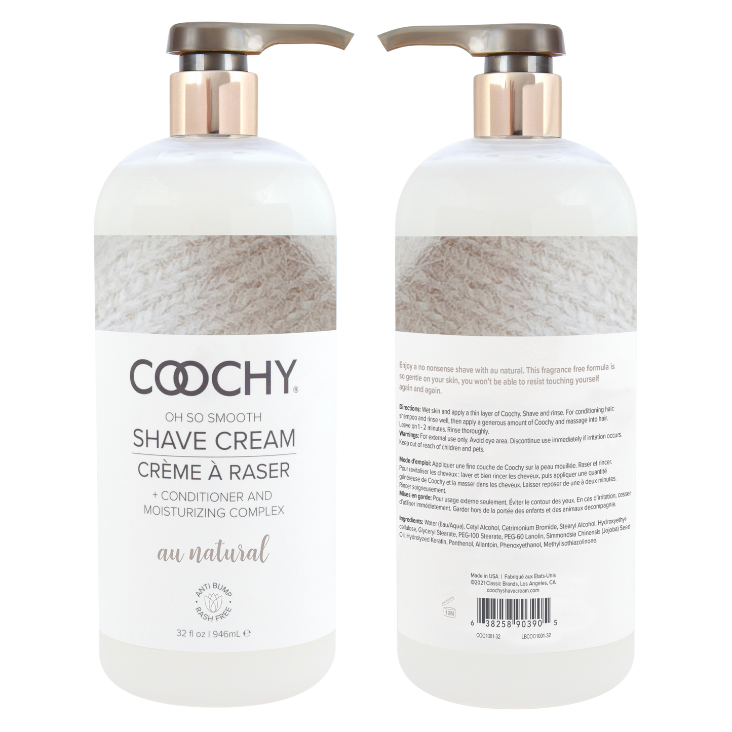 Coochy Shave Cream - Au Natural 32oz