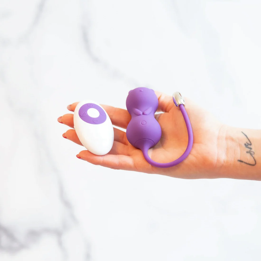Kitty Cat Remote Controlled Kegel Vibrator - Purple