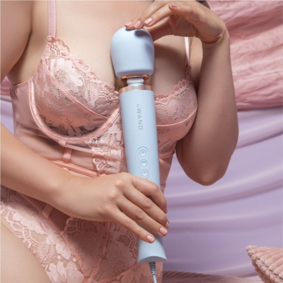 Le Wand Plug-In Vibrator Massager - Sky Blue
