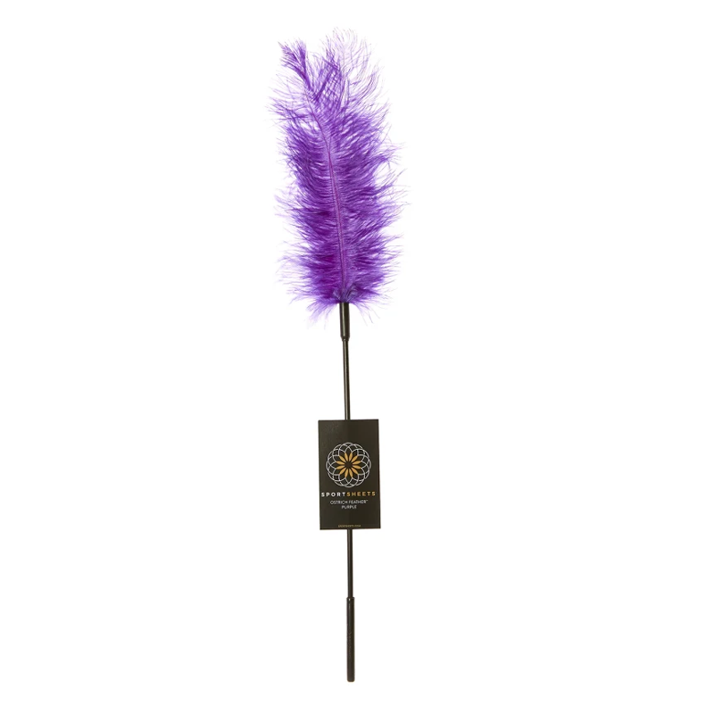 Ostrich Feather Tickler - Purple