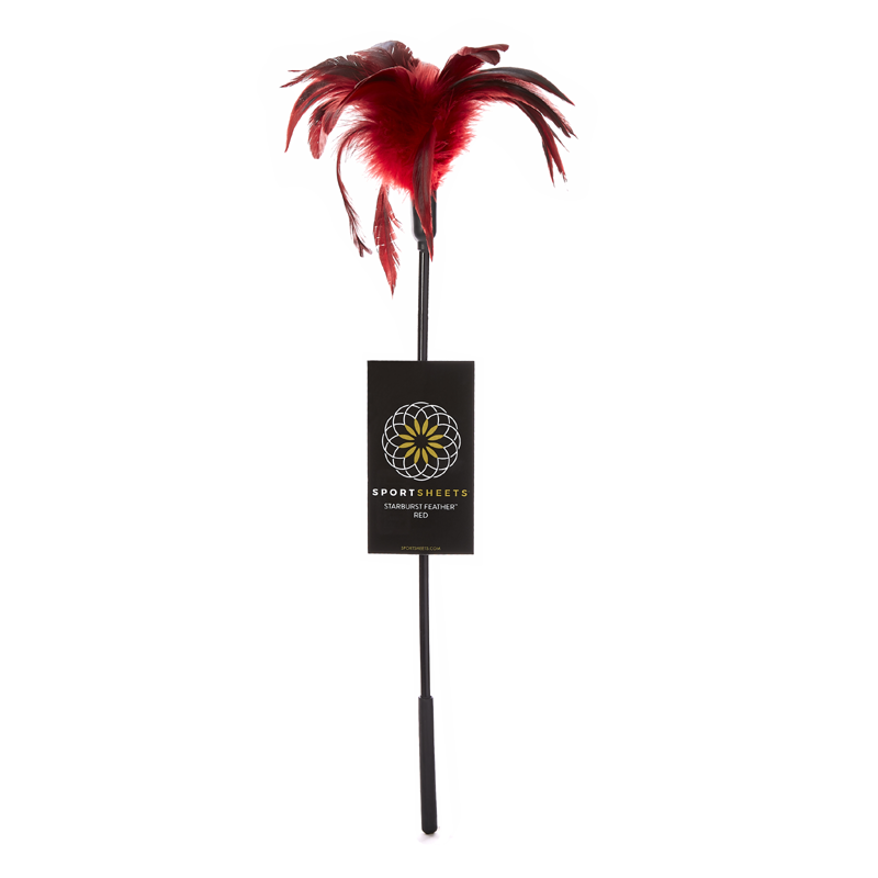 Starburst Feather Tickler - Red