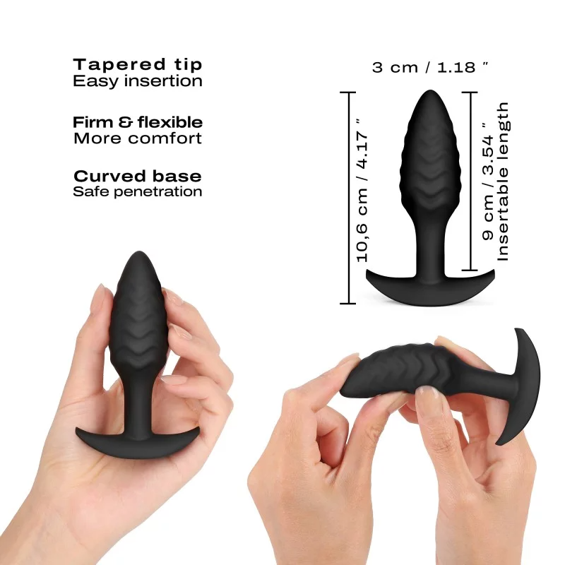 Wavy Plug - Black Silicone