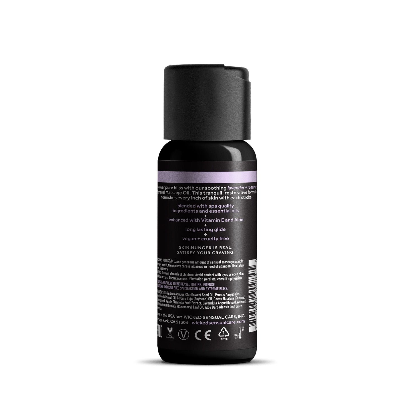 Wicked Sensual Massage Oil Lavendar + Rosemary