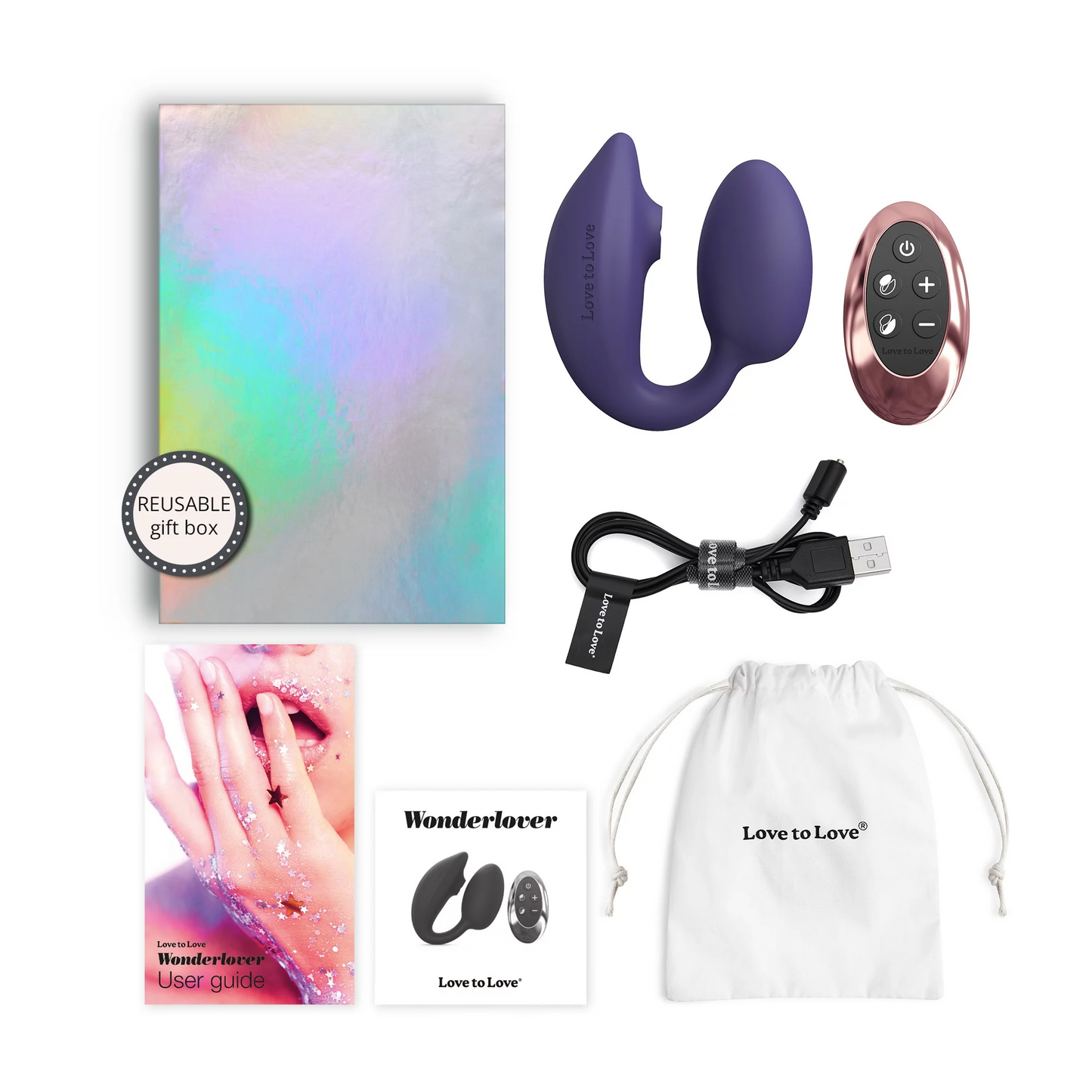 Wonderlover Remote Controlled Clitoral & G-Spot Vibe - Midnight Indigo