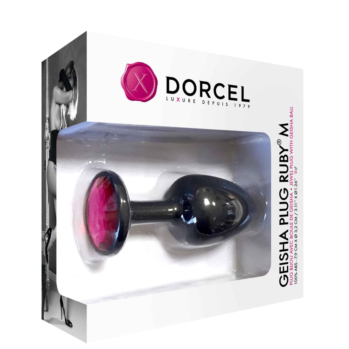 Ruby Gem Decorated Plug - Medium