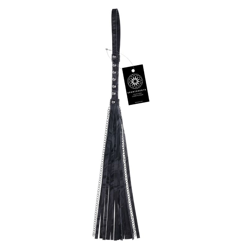 Velvet Noir - Black Chain Flogger