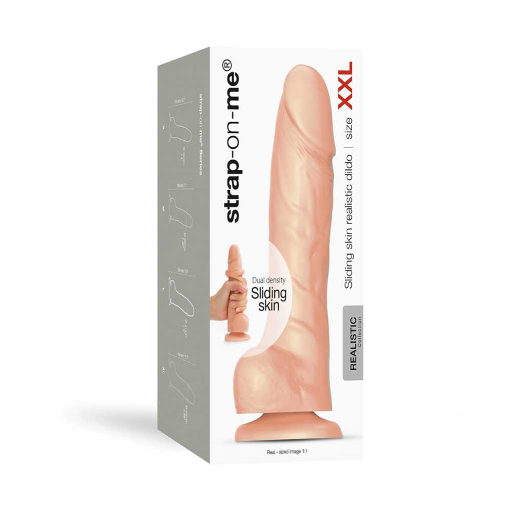 Sliding Skin Suction Cup Dildo XXL - Vanilla