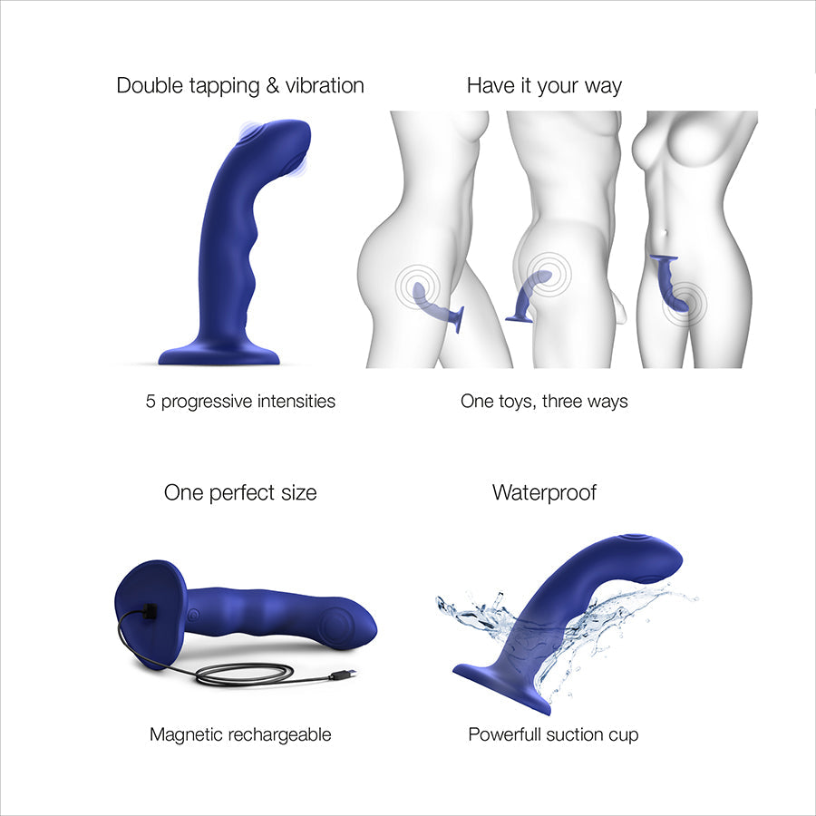 Tapping Dildo Medium - Blue