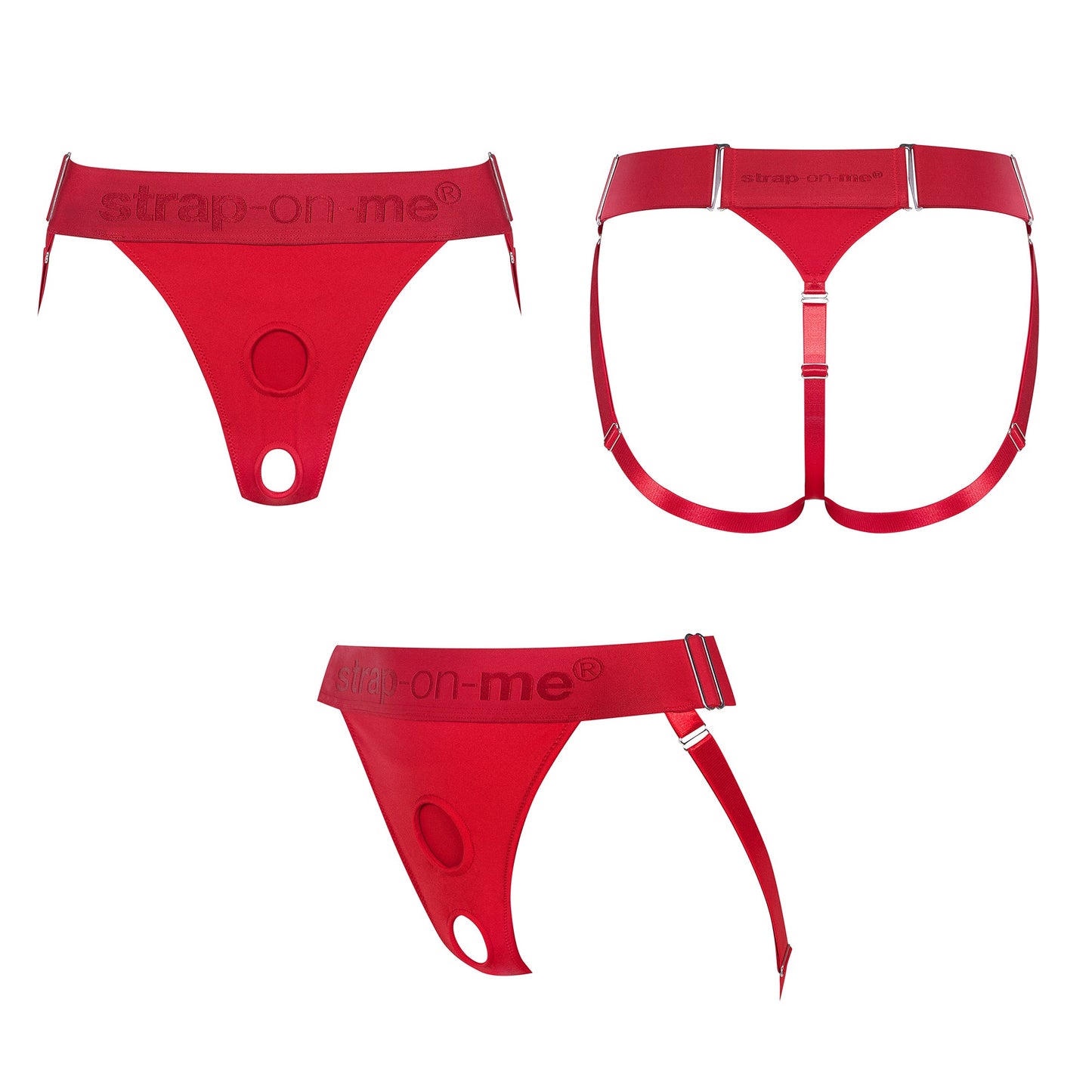 Unique Lingerie Strap On Harness - Red