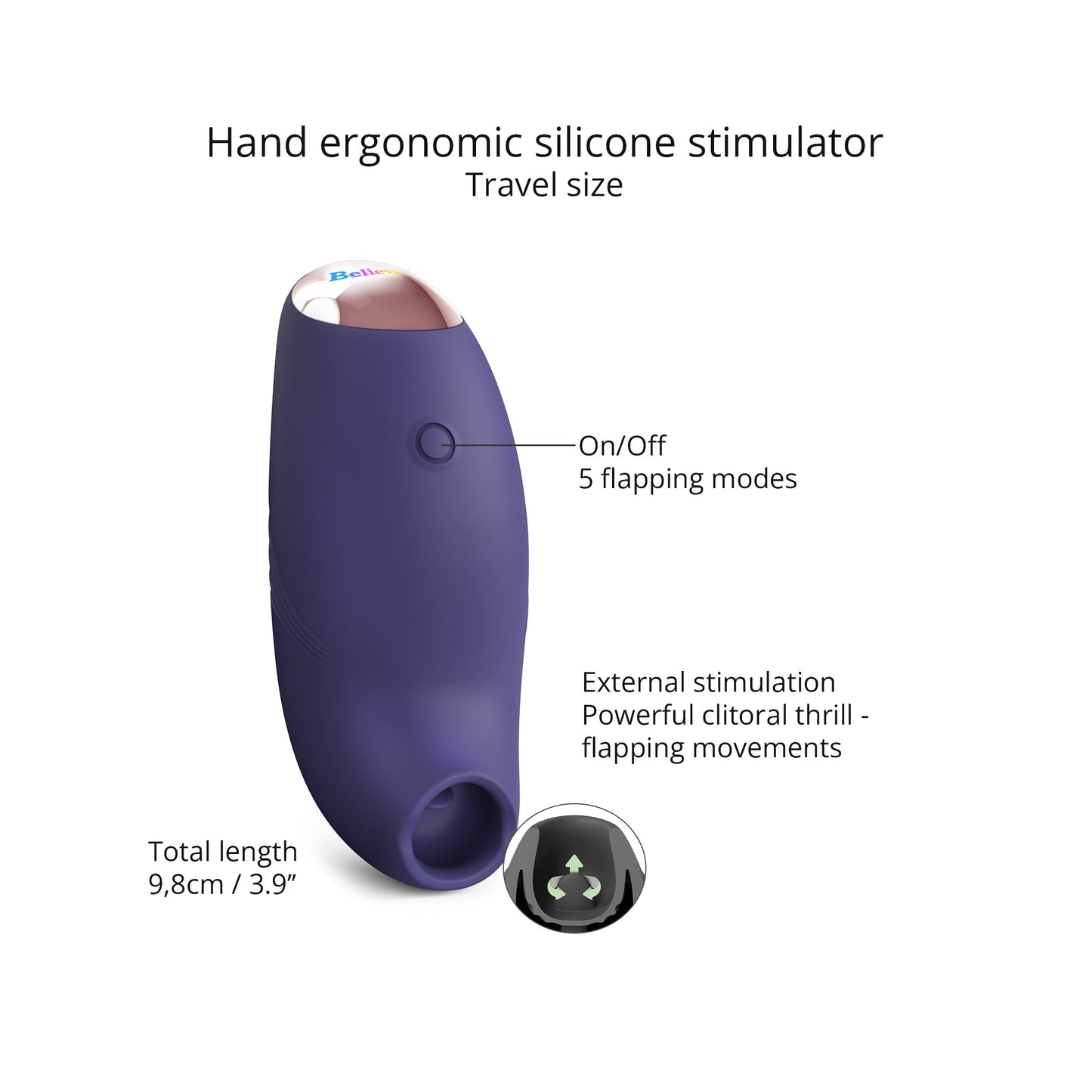 Believer Air Pressure Vibrator - Midnight Indigo
