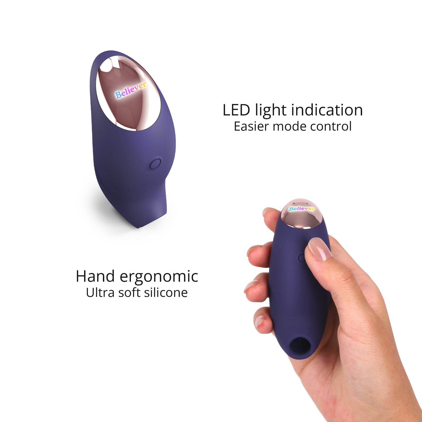 Believer Air Pressure Vibrator - Midnight Indigo