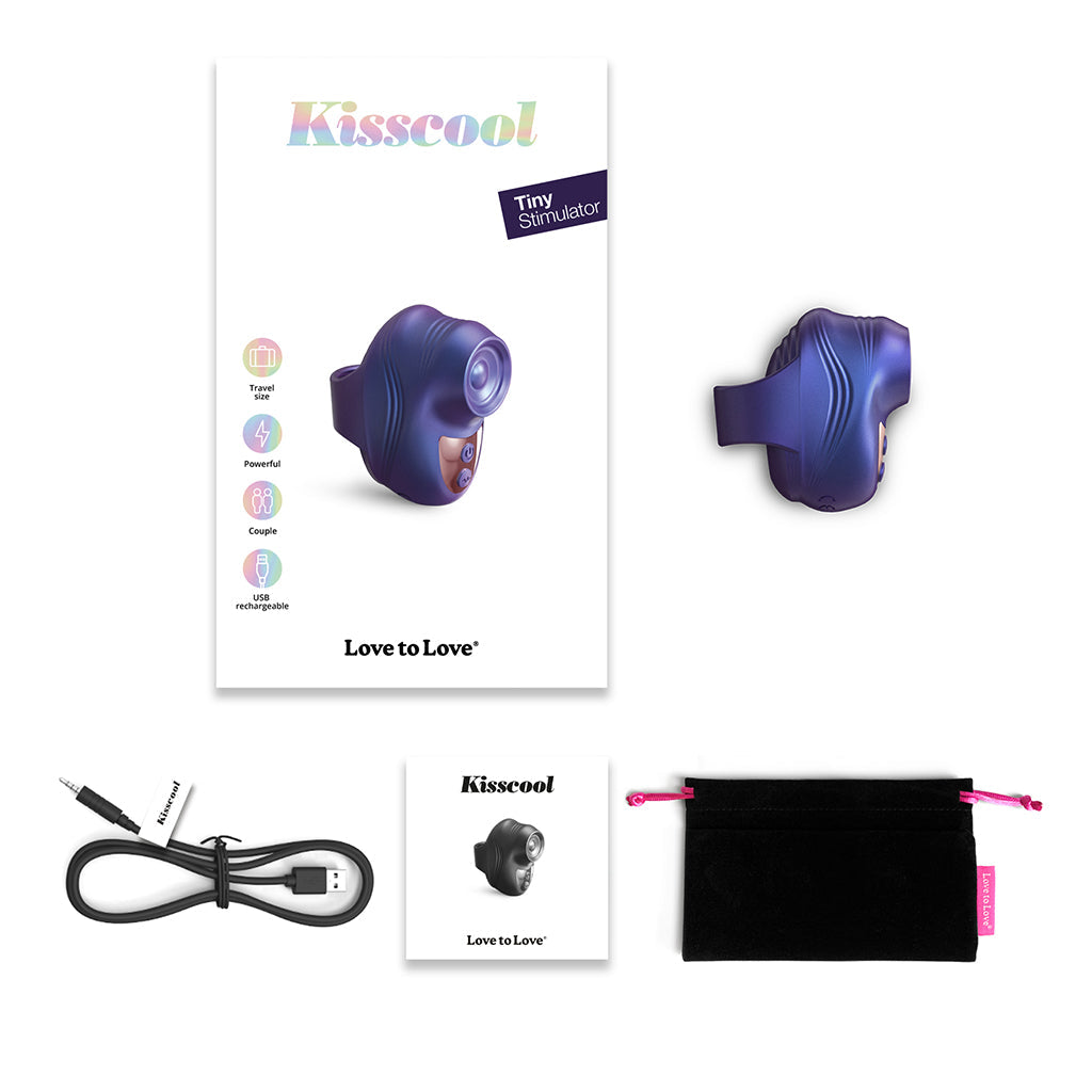 Kisscool Finger Vibrator - Indigo