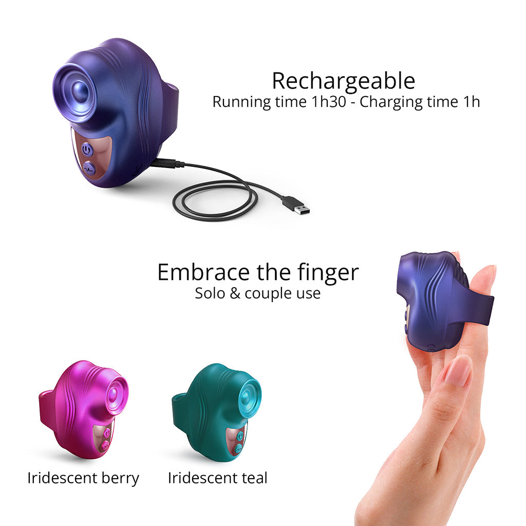 Kisscool Finger Vibrator - Indigo