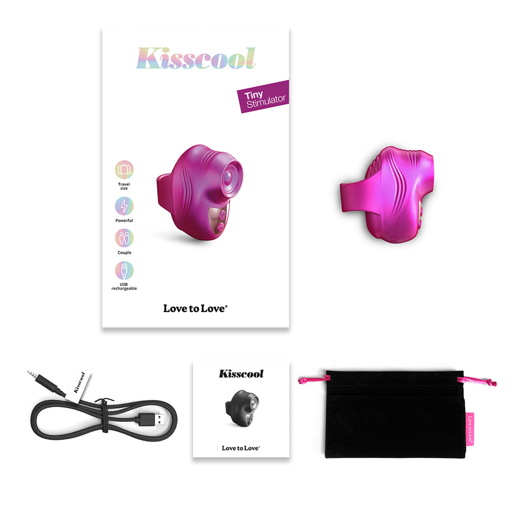 Kisscool Finger Vibrator - Pink