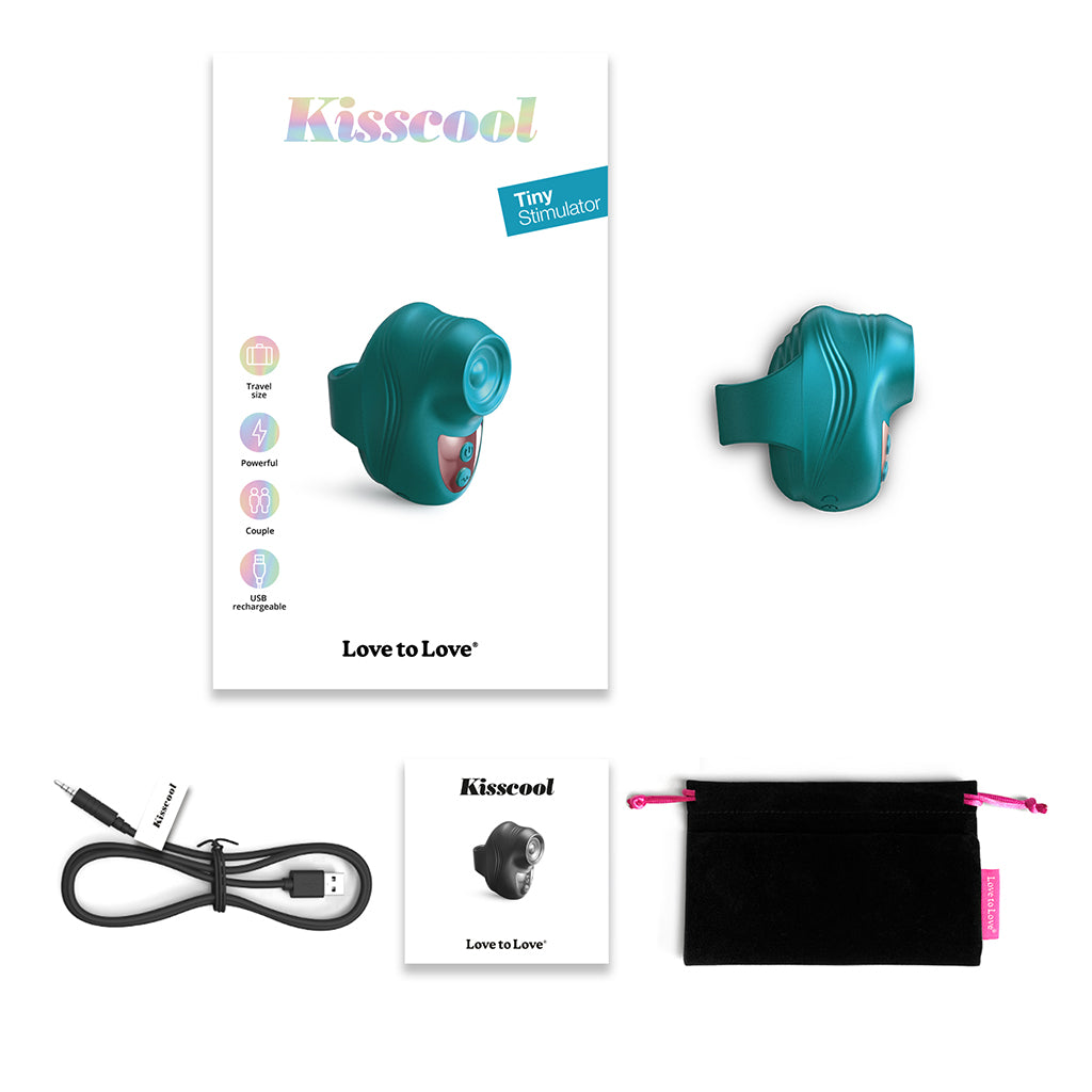 Kisscool Finger Vibrator - Teal