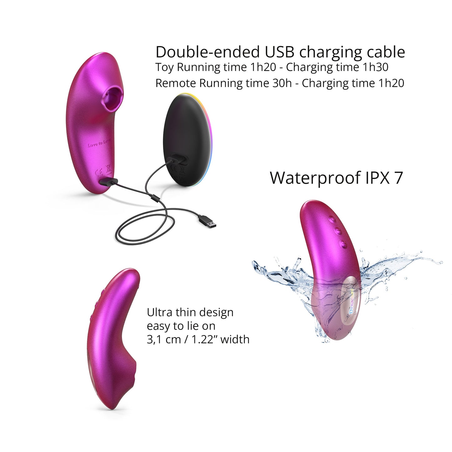 Dreamer Clitoral Flapping Vibrator - Pink