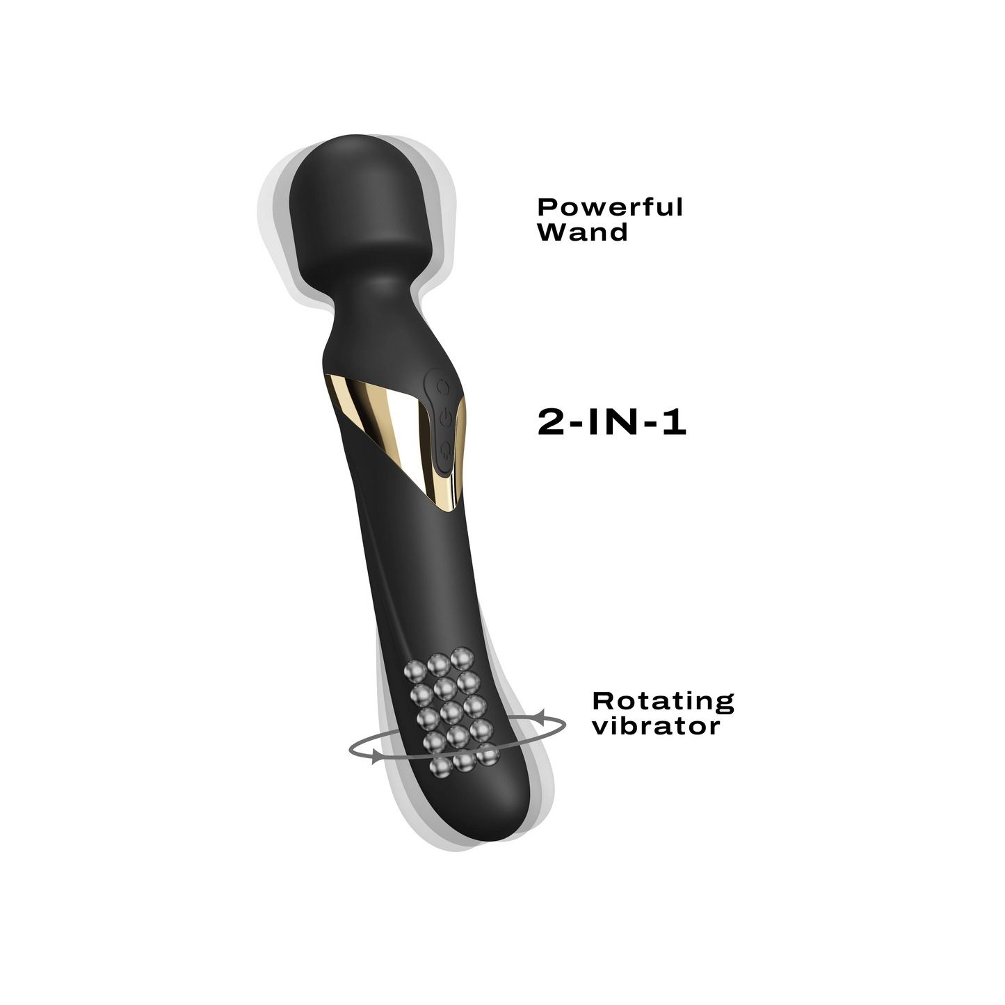 Dual Orgasms Wand Vibrator