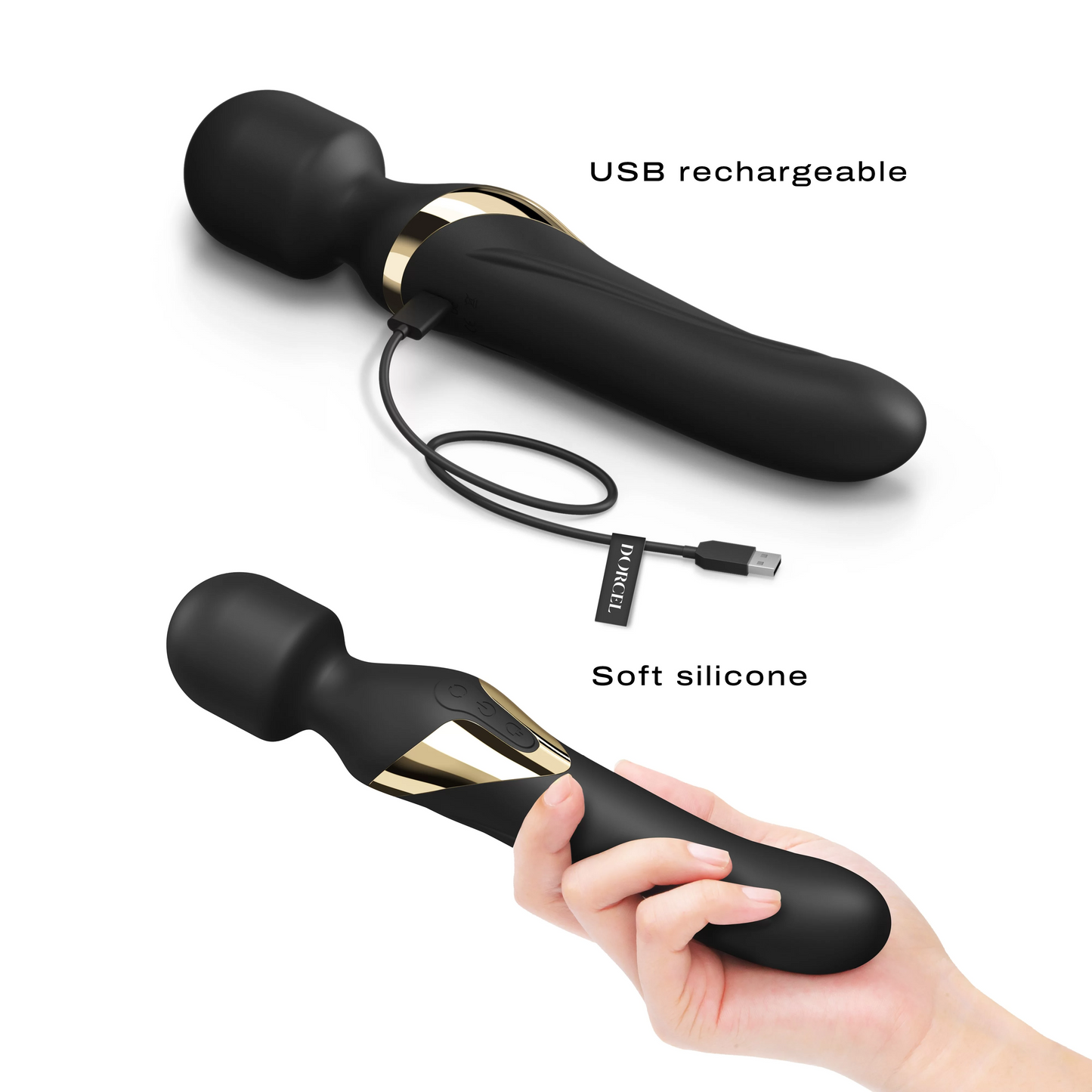 Dual Orgasms Wand Vibrator