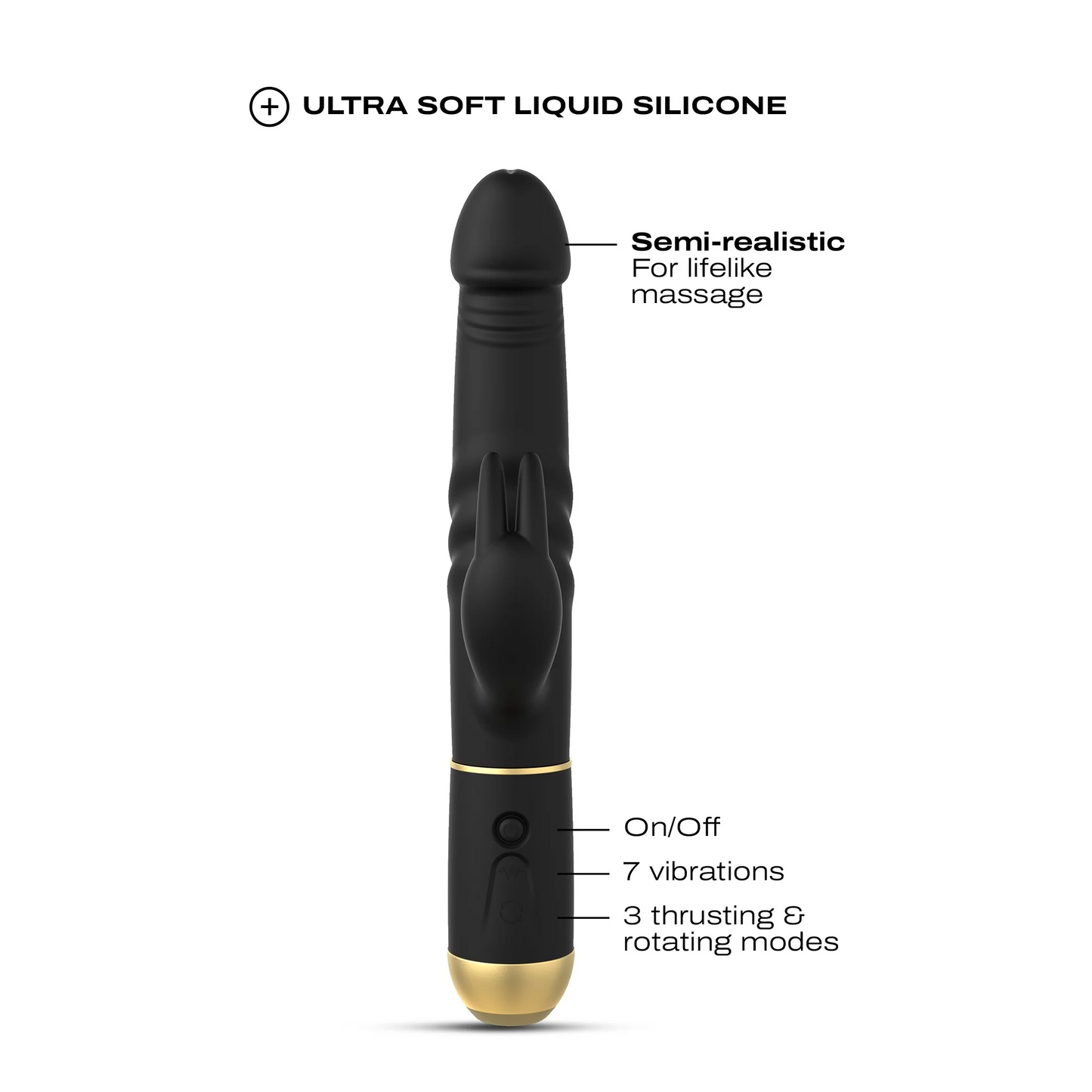Furious Rabbit 2.0 Vibrator - Black/Gold