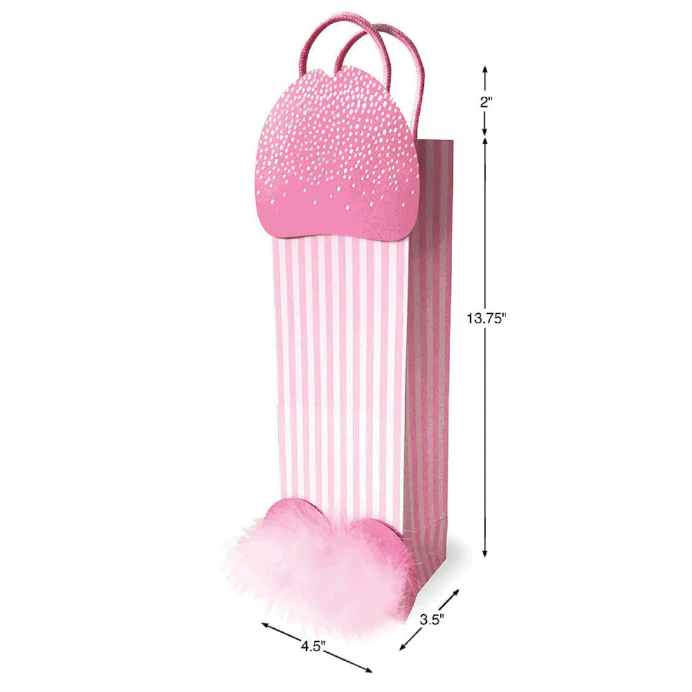 Gift Bag - Pink Penis with Feather Balls