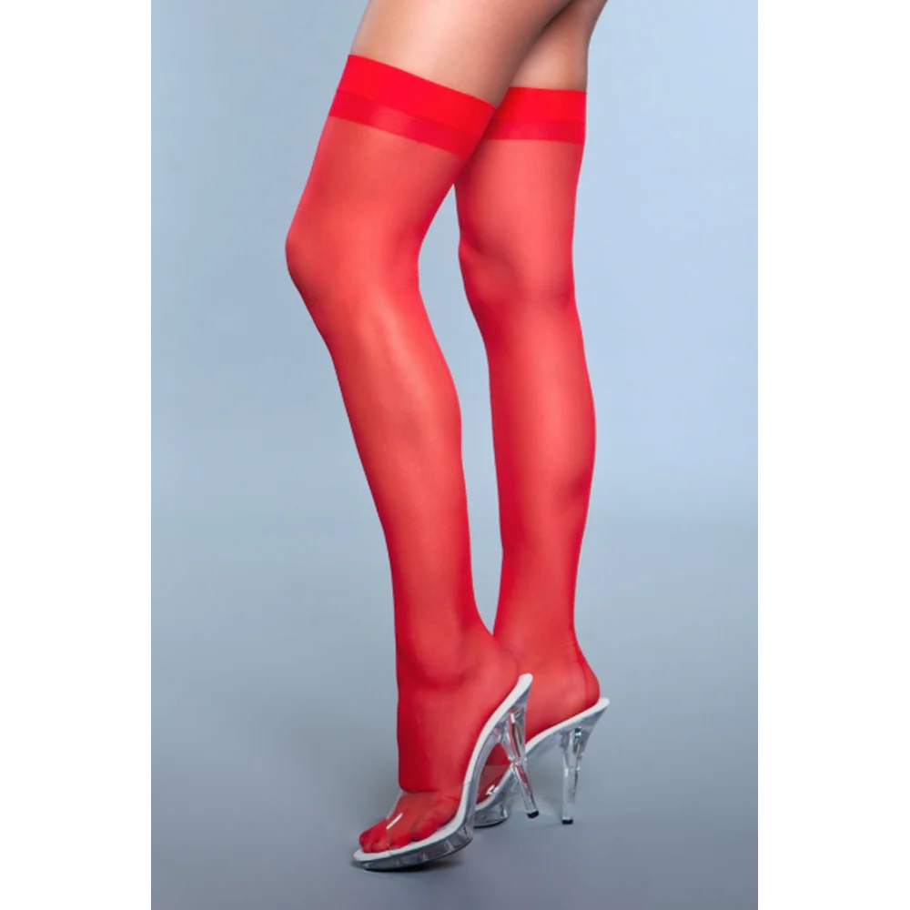 Favourite Day Thigh Highs Red - O/S