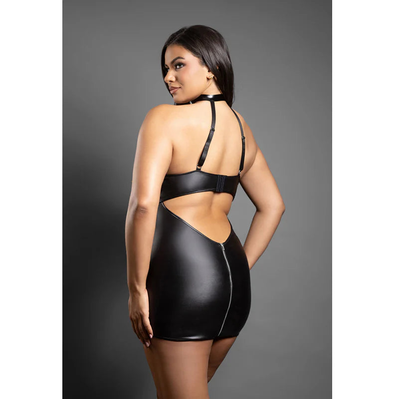 Black Halter Chemise - Queen Size