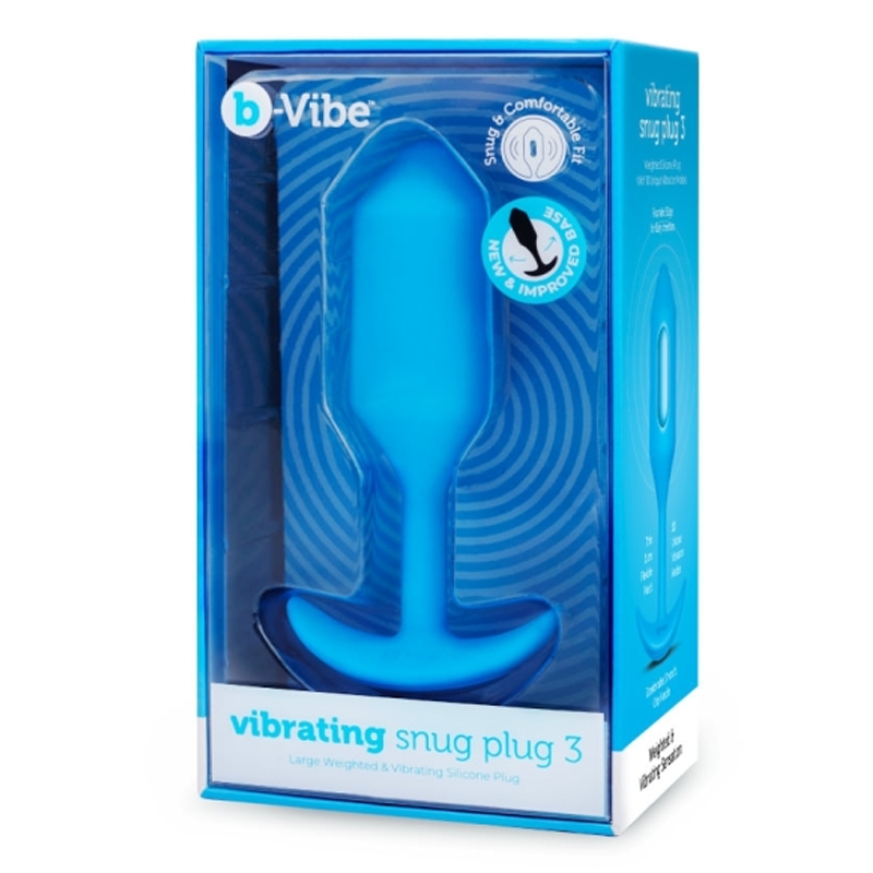 Snug Plug 3 - Weighted Vibrating Plug - Blue