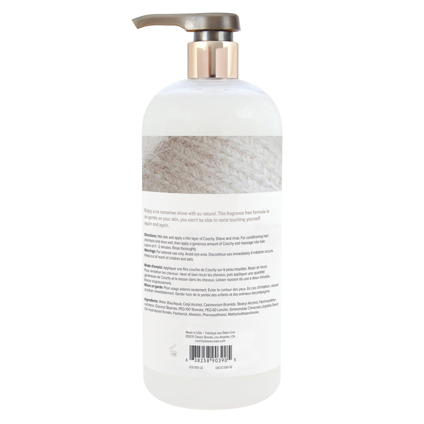 Coochy Shave Cream - Au Natural 32oz