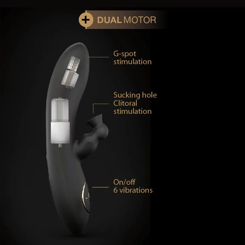 Divine Rabbit - Dual Action Vibrator - Black