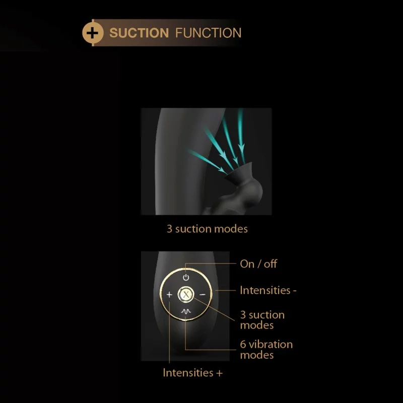 Divine Rabbit - Dual Action Vibrator - Black