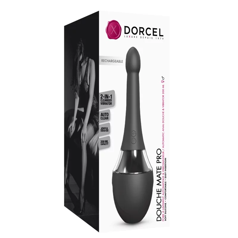 Douche Mate Pro - Emema Vibrator - Black