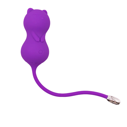 Kitty Cat Remote Controlled Kegel Vibrator - Purple