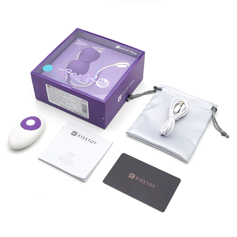 Kitty Cat Remote Controlled Kegel Vibrator - Purple