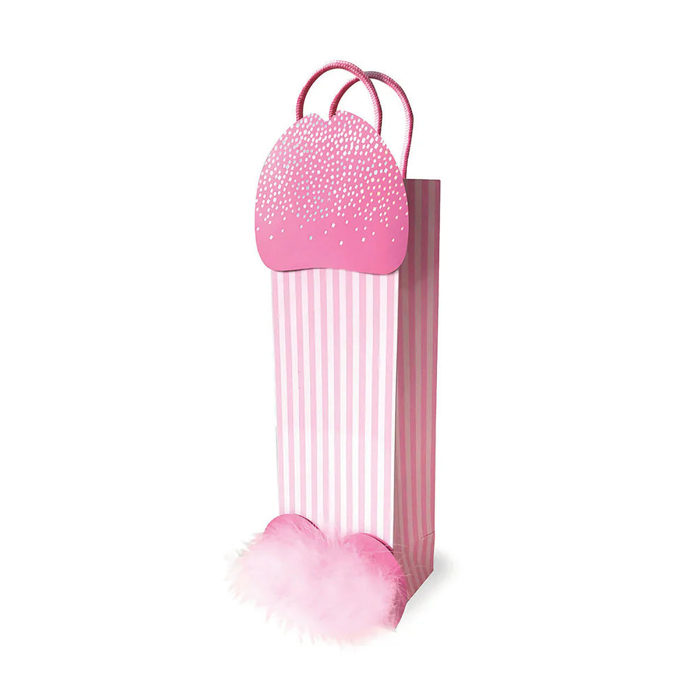 Gift Bag - Pink Penis with Feather Balls