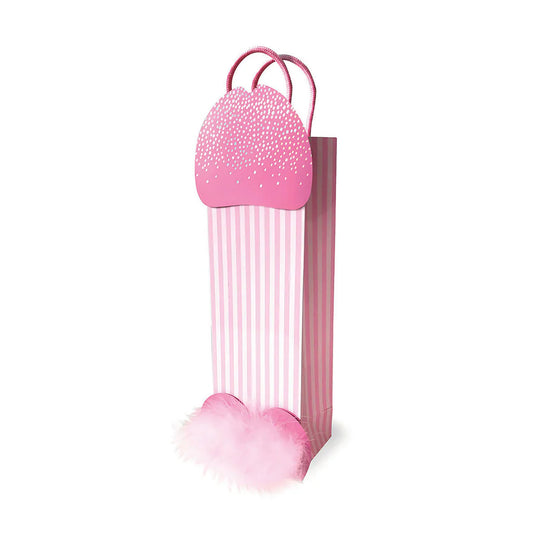 Gift Bag - Pink Penis with Feather Balls