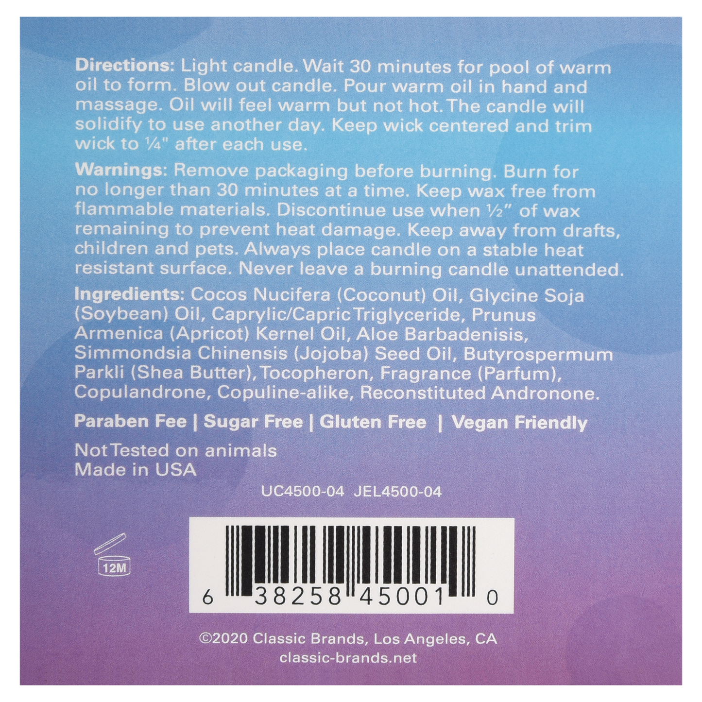 Pheromone Massage Candle Vanilla Sugar - F*ck Me