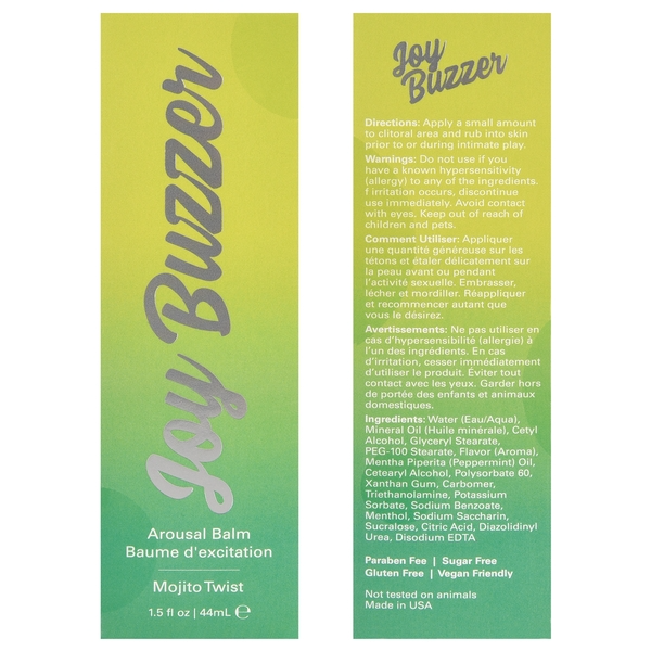 Joy Buzzer Arousal Balm - Mojito Twist