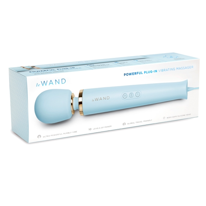 Le Wand Plug-In Vibrator Massager - Sky Blue