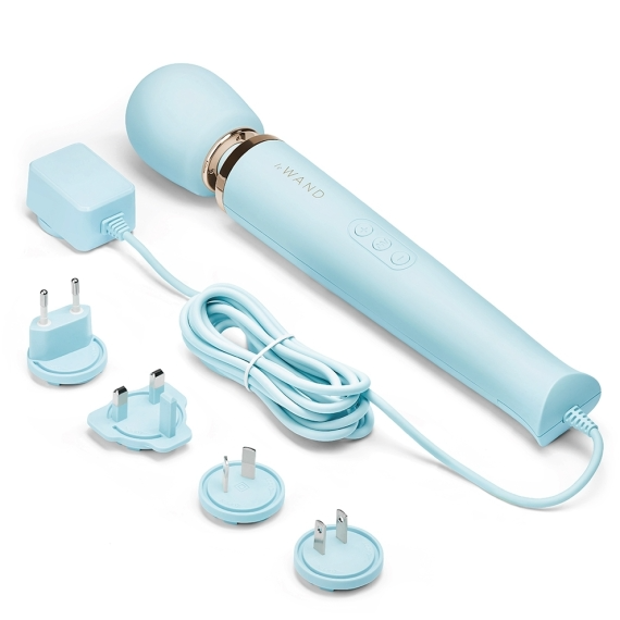 Le Wand Plug-In Vibrator Massager - Sky Blue