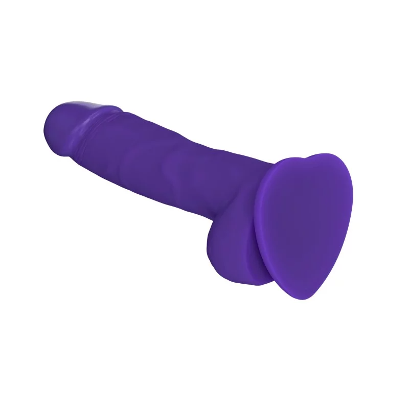 Soft Suction Cup Dildo Purple - Large