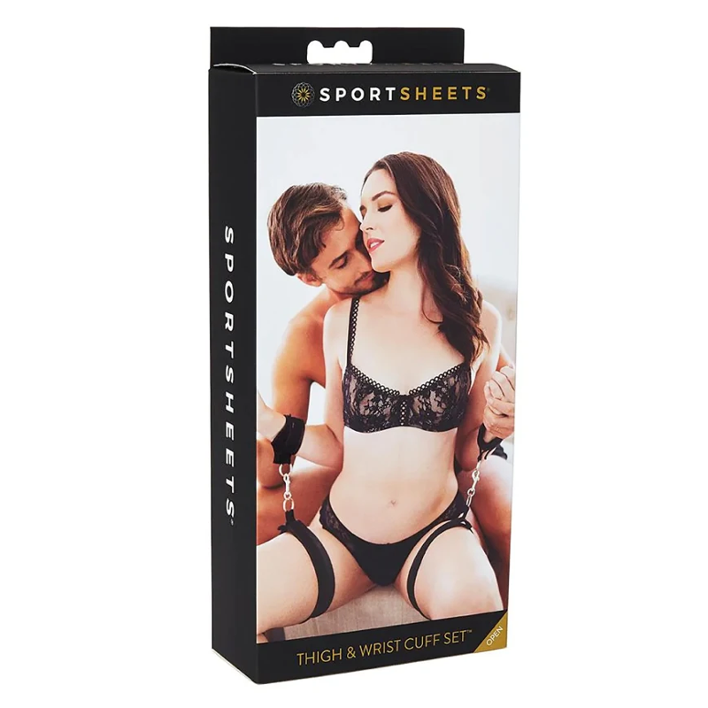 Thigh and Wrist Cuff Restraints Set