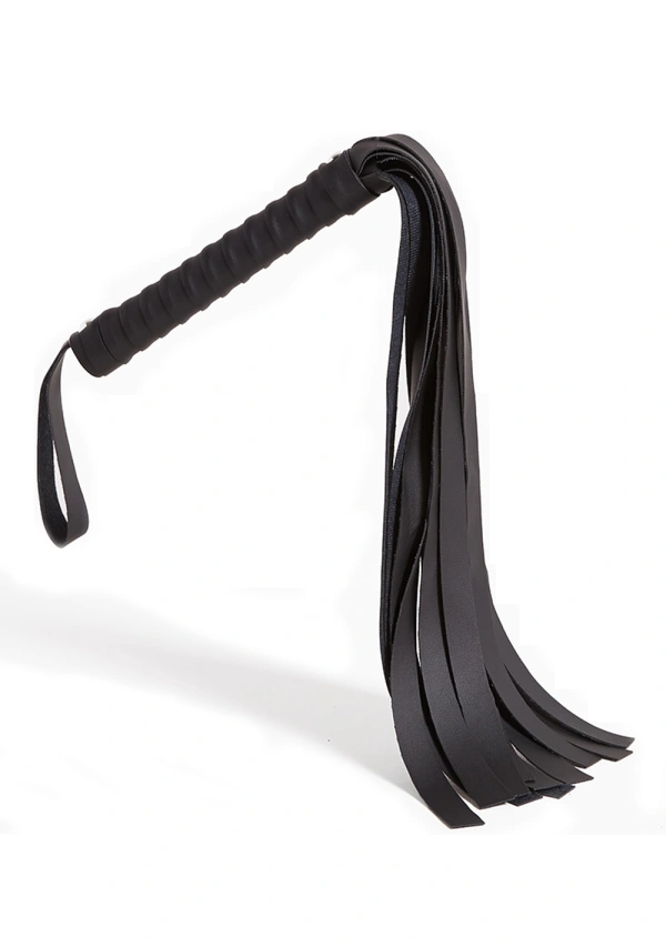 Faux Leather Flogger - Black