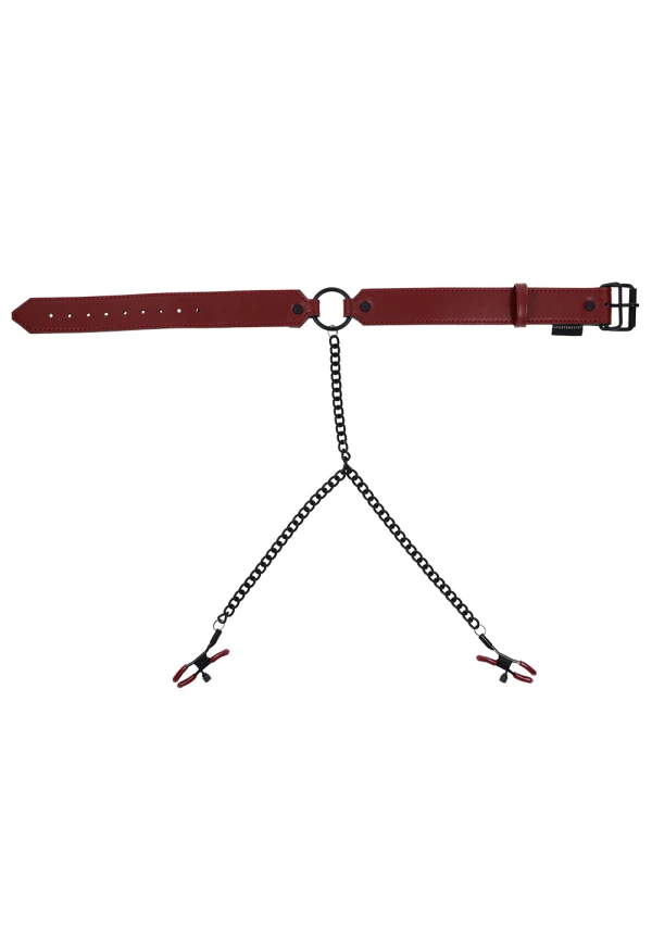 Saffron - Collar with Nipple Clamps